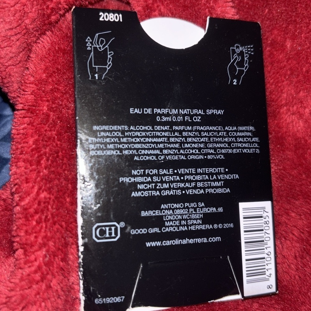 Carolina Herrera Good Girl EDP Sample card - Picture 2 of 5